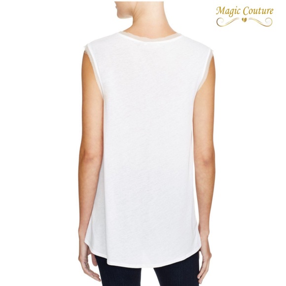 NWT Rebecca Taylor Jenna Tank in Sea Salt🤍⭐️🤍 - Picture 2 of 10